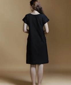 BunaStudio Black Drop Shoulder Dress