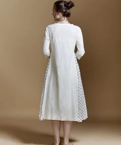 BunaStudio Heartland Polka Gathered Dress