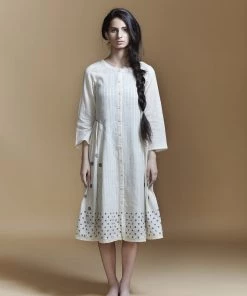 BunaStudio Front Open Gathered Dress