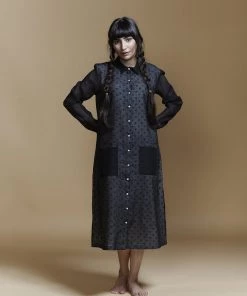 BunaStudio Midnight Shirt Dress Midi Dresses