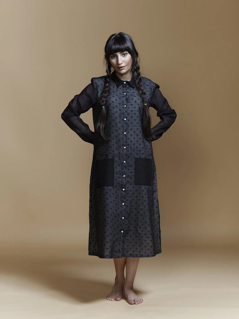 BunaStudio Midnight Shirt Dress Midi Dresses 4 BunaStudio Midnight Shirt Dress Midi Dresses