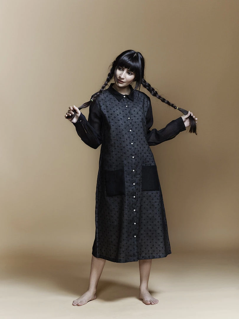 BunaStudio Midnight Shirt Dress Midi Dresses 3 BunaStudio Midnight Shirt Dress Midi Dresses