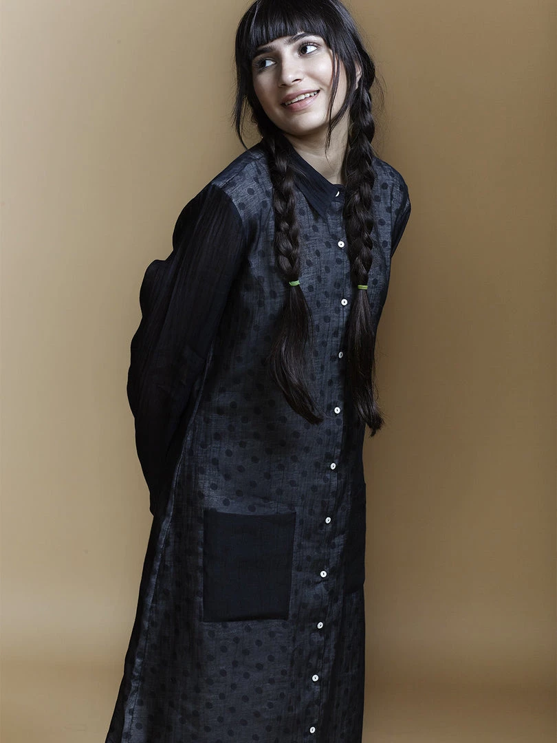 BunaStudio Midnight Shirt Dress Midi Dresses 7 BunaStudio Midnight Shirt Dress Midi Dresses