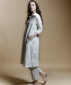 BunaStudio Midi Dresses Dot Panel Midi Dress