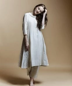 BunaStudio Midi Dresses Dot Panel Midi Dress