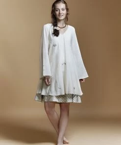 BunaStudio Mini Dresses Knee Length Tent Botanical Dress