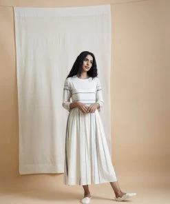 BunaStudio Midi Dresses Country Stripe Dress