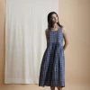 BunaStudio Check Floater Dress Midi Dresses