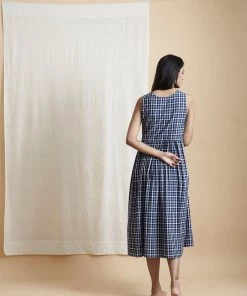 BunaStudio Check Floater Dress Midi Dresses