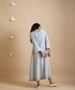 BunaStudio Gingham Scallop Dress Maxi Dresses