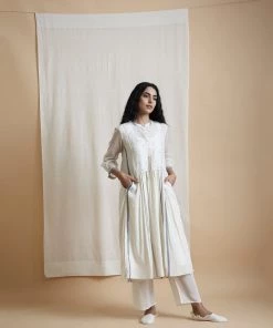 BunaStudio Midi Dresses Dot Yoke Midi Dress