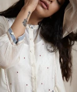 BunaStudio Midi Dresses Dot Yoke Midi Dress