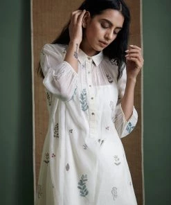 BunaStudio Plant Heart Shirt Dress Midi Dresses