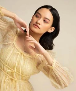 BunaStudio Almond Blossom Organza Dress Midi Dresses