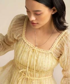 BunaStudio Almond Blossom Organza Dress Midi Dresses