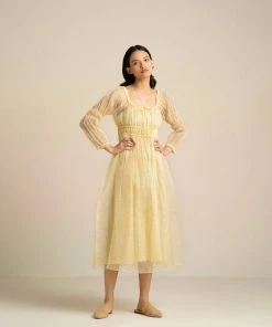 BunaStudio Almond Blossom Organza Dress Midi Dresses