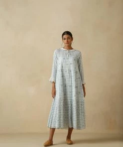 BunaStudio Blue Umbrella Dress Maxi Dresses