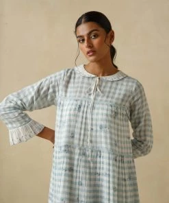 BunaStudio Blue Umbrella Dress Maxi Dresses