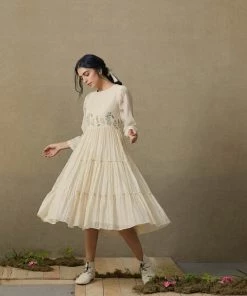 BunaStudio Midi Dresses Botanical Tier Dress