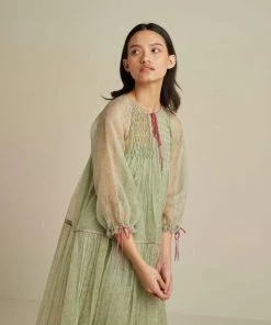 BunaStudio Midi Dresses Calla Flounce Organza Dress