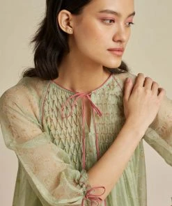 BunaStudio Midi Dresses Calla Flounce Organza Dress