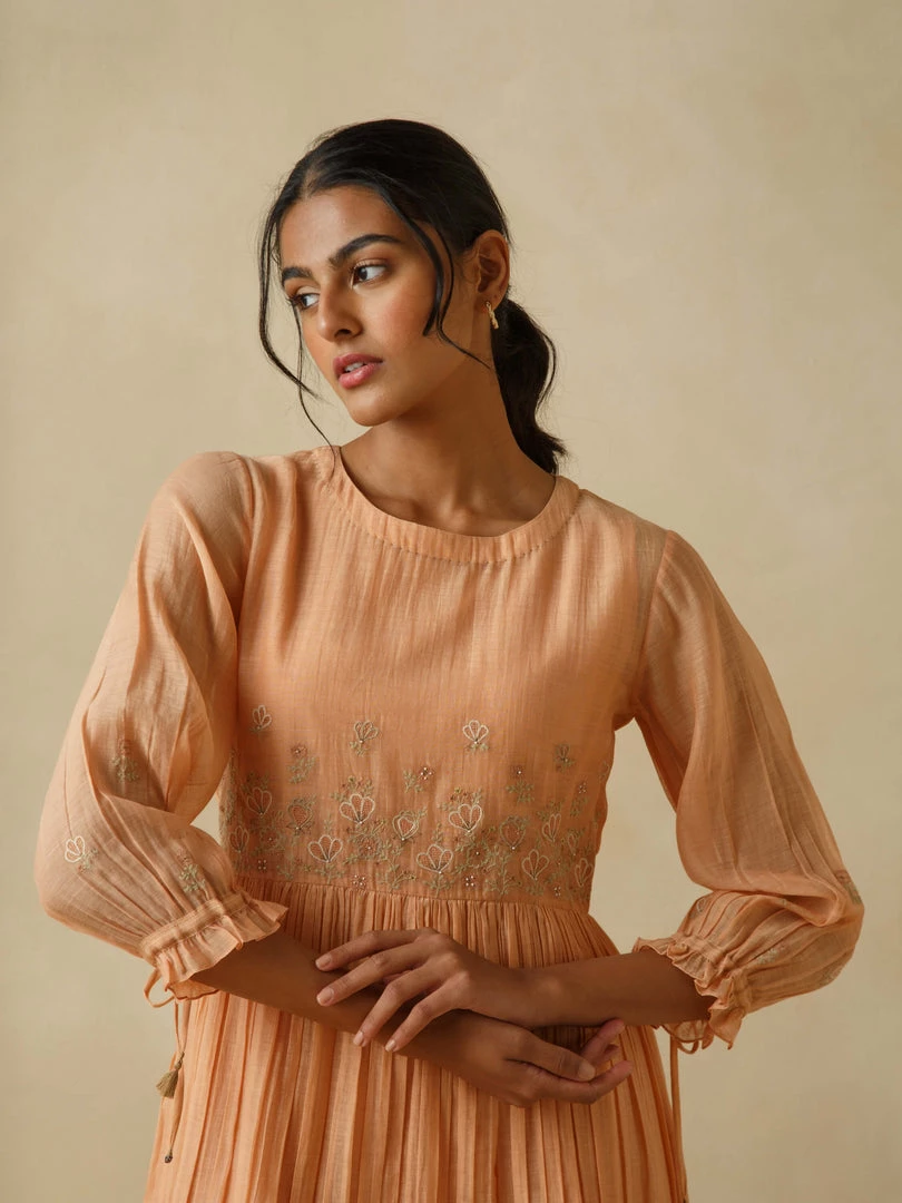 BunaStudio Midi Dresses Cantaloupe Patchwork Dress 8 BunaStudio Midi Dresses Cantaloupe Patchwork Dress