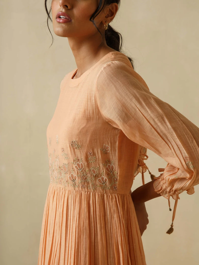 BunaStudio Midi Dresses Cantaloupe Patchwork Dress 9 BunaStudio Midi Dresses Cantaloupe Patchwork Dress