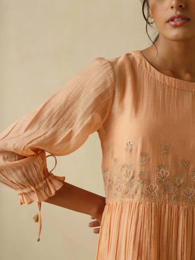 BunaStudio Midi Dresses Cantaloupe Patchwork Dress 10 BunaStudio Midi Dresses Cantaloupe Patchwork Dress