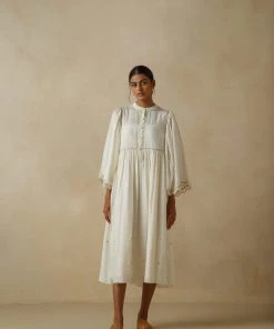 BunaStudio Cloud Dancer Silk Dress