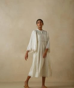 BunaStudio Cloud Dancer Silk Dress