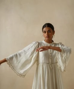 BunaStudio Cloud Dancer Silk Dress