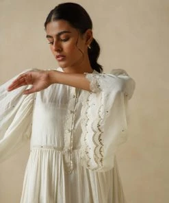 BunaStudio Cloud Dancer Silk Dress