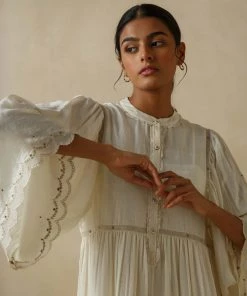 BunaStudio Cloud Dancer Silk Dress