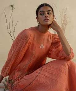 BunaStudio Midi Dresses Copper Gold Midi Dress