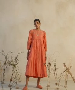 BunaStudio Midi Dresses Copper Gold Midi Dress
