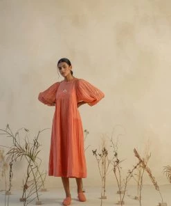 BunaStudio Midi Dresses Copper Gold Midi Dress