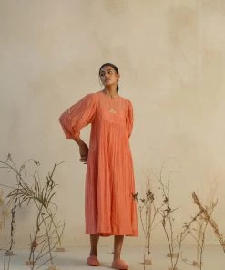 BunaStudio Midi Dresses Copper Gold Midi Dress