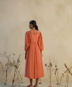 BunaStudio Midi Dresses Copper Gold Midi Dress