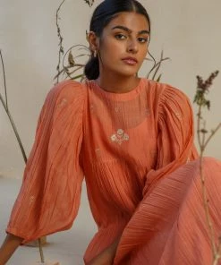 BunaStudio Midi Dresses Copper Gold Midi Dress