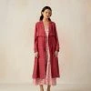 BunaStudio Crimson And Clover Trench Coat
