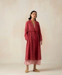 BunaStudio Crimson And Clover Trench Coat