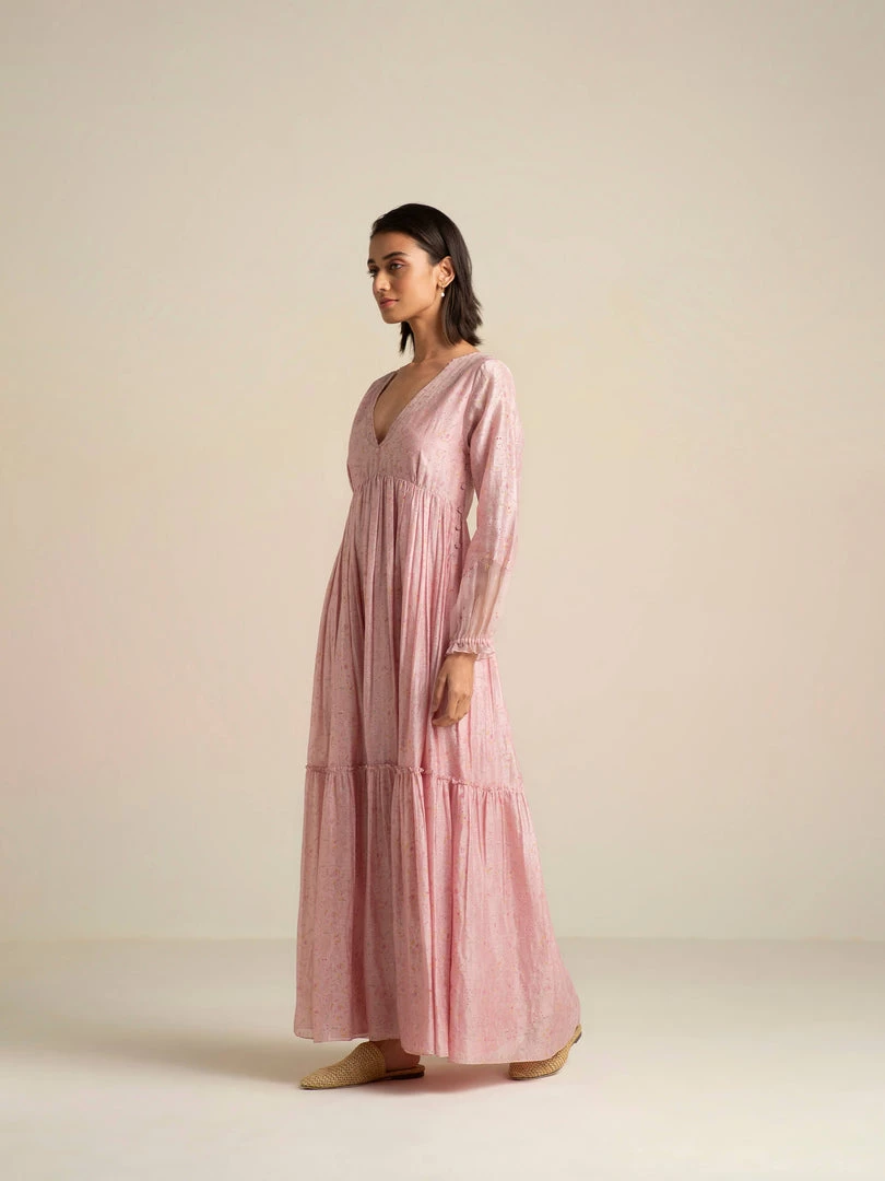 BunaStudio Maxi Dresses Crystal Pink Maxi Dress 5 BunaStudio Maxi Dresses Crystal Pink Maxi Dress