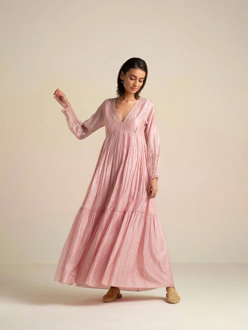 BunaStudio Maxi Dresses Crystal Pink Maxi Dress 3 BunaStudio Maxi Dresses Crystal Pink Maxi Dress