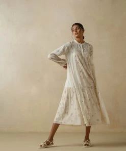 BunaStudio Easy Days Jamdani Dress Midi Dresses