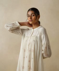 BunaStudio Easy Days Jamdani Dress Midi Dresses