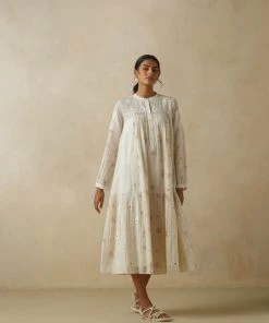 BunaStudio Easy Days Jamdani Dress Midi Dresses