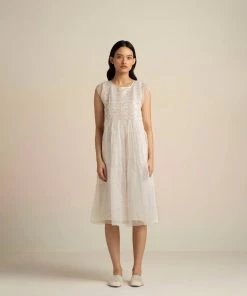 BunaStudio Midi Dresses Faded Rose Organza Midi Dress