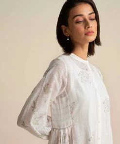 BunaStudio Fading Violets High Low Dress Midi Dresses