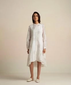 BunaStudio Fading Violets High Low Dress Midi Dresses