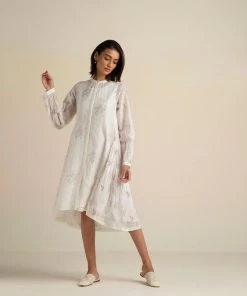 BunaStudio Fading Violets High Low Dress Midi Dresses